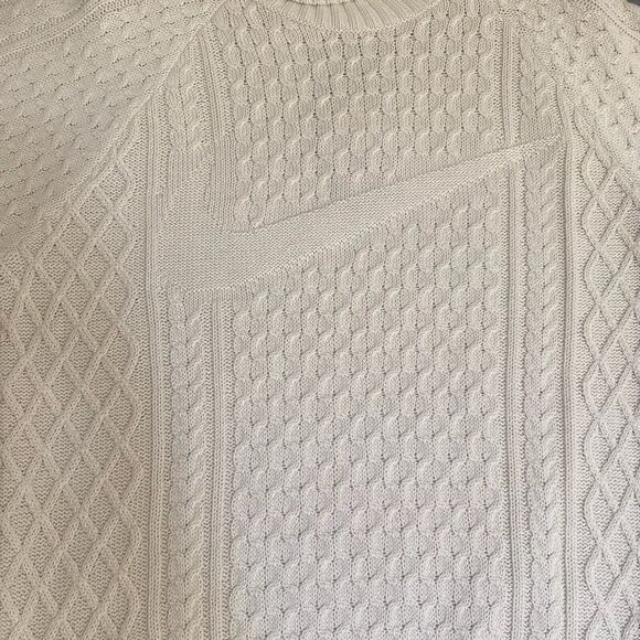 Nike Men's Life Cable Knit Turtleneck Sweater Light Bone FB7770-072 Size Small - Picture 3 of 16